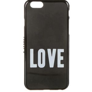 NEW UNISEX DESIGNER GIVENCHY IPHONE 6 CASE LOVE SCRIPT SPELLOUT BLACK WHITE